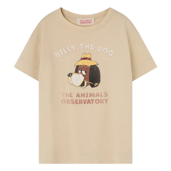 The Animals Observatory T-Shirt Rooster Billy Le Chien | Beige