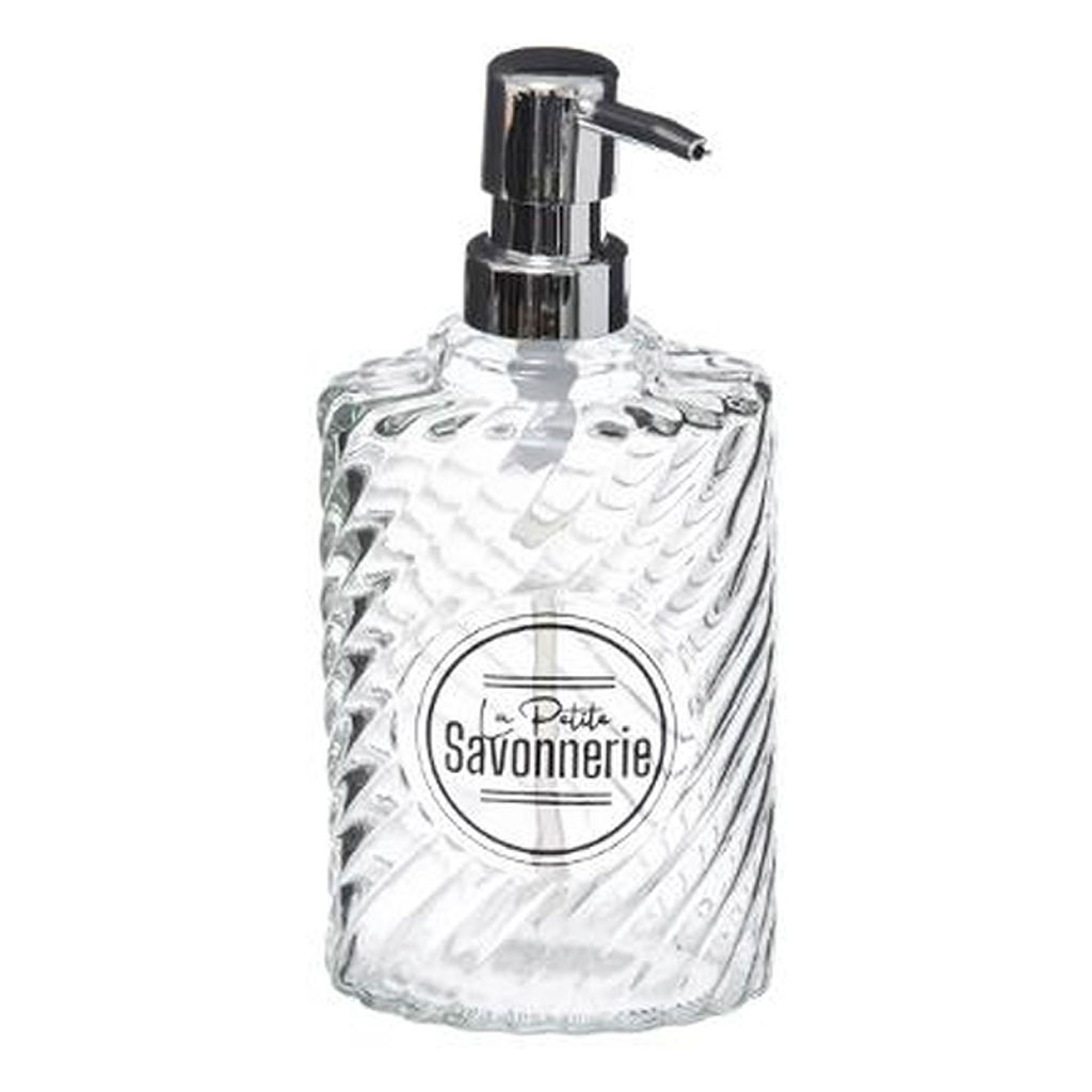 Distributeur de savon verre strié 450ml