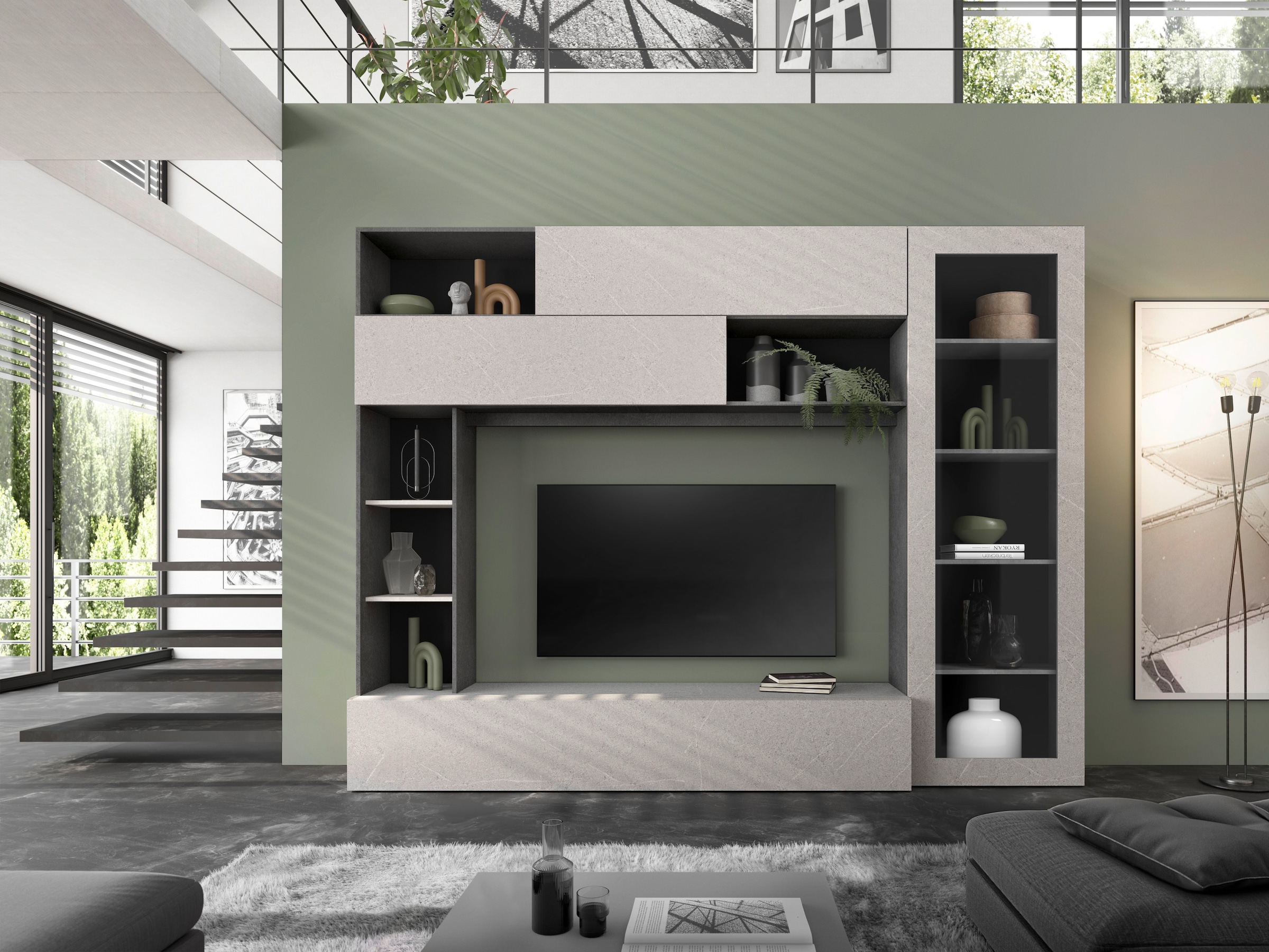 INOSIGN Wohnwand »PRATO, Breite 272 cm, Höhe 210 cm, Kompakt-Wohnwand,«