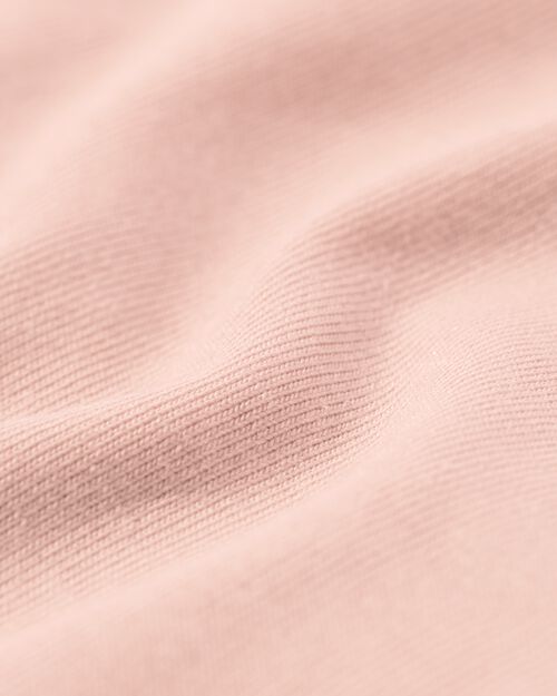 t-shirt cintré col rond manches longues pour femmes rose pâle