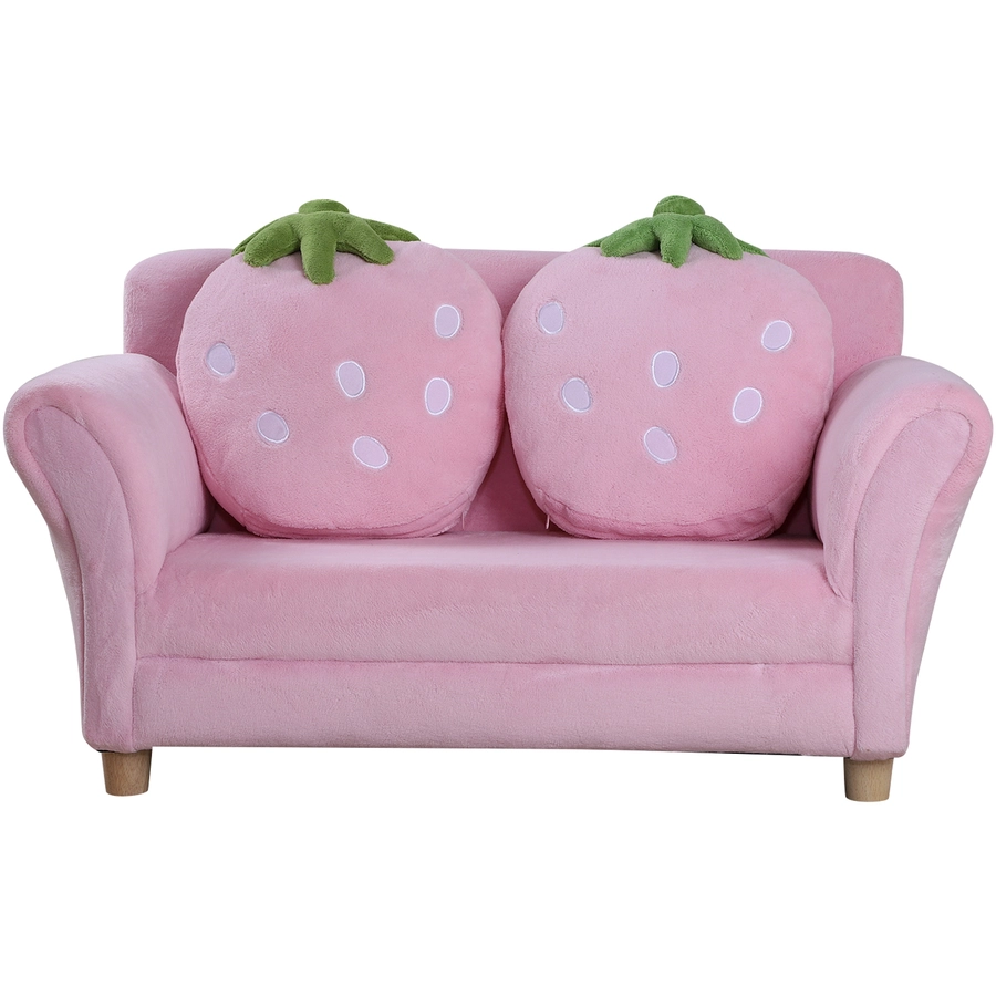 HOMCOM Kinder Erdbeersofa rosa, grün