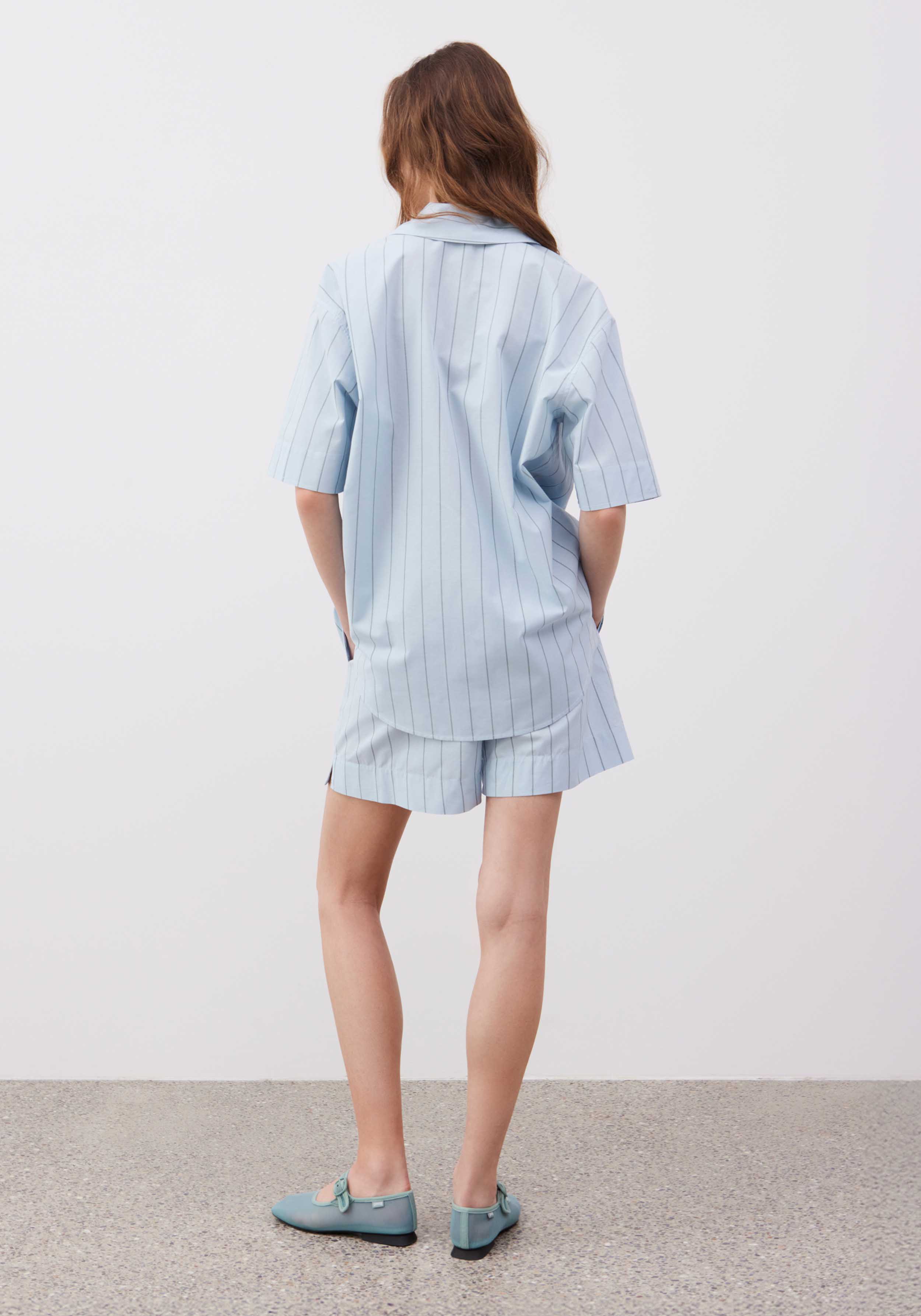 Lavie Shorts John Striped Sky/Dunkelgrün