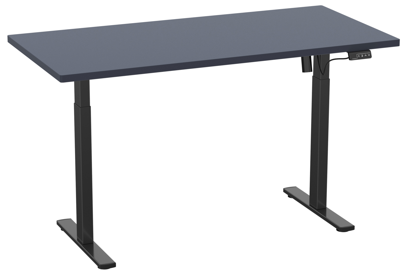 Schreibtisch - anthrazit-schwarz - 160 cm - höhenverstellbar
