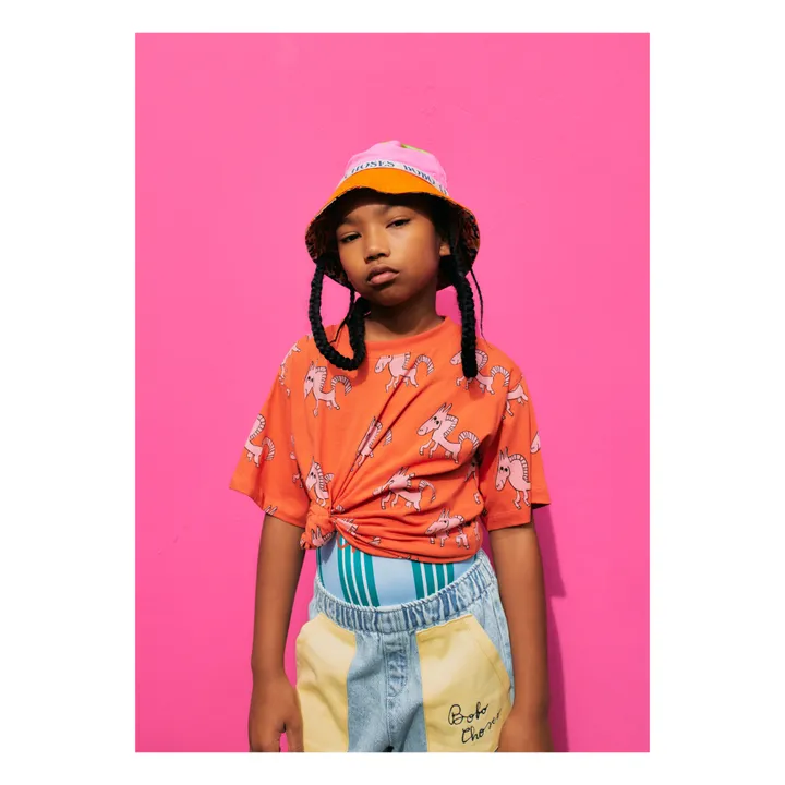 Bobo Choses Exclusivité Bobo Choses x Smallable -  T-Shirt Coton Bio Cheval Blanc | Terracotta