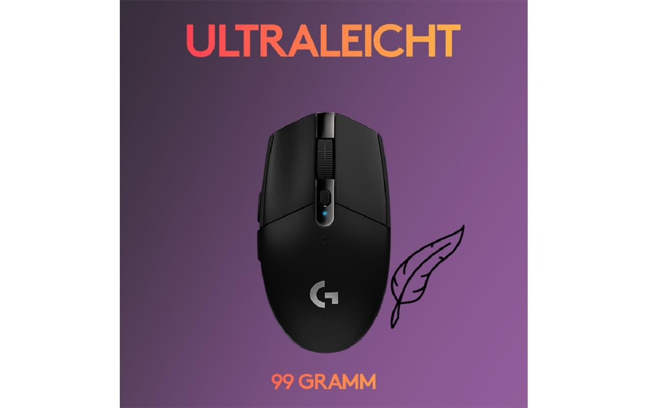 Gaming-Maus G305 LightspeedReaktionsschnelle, ausdauernde Wireless-Gamingmaus