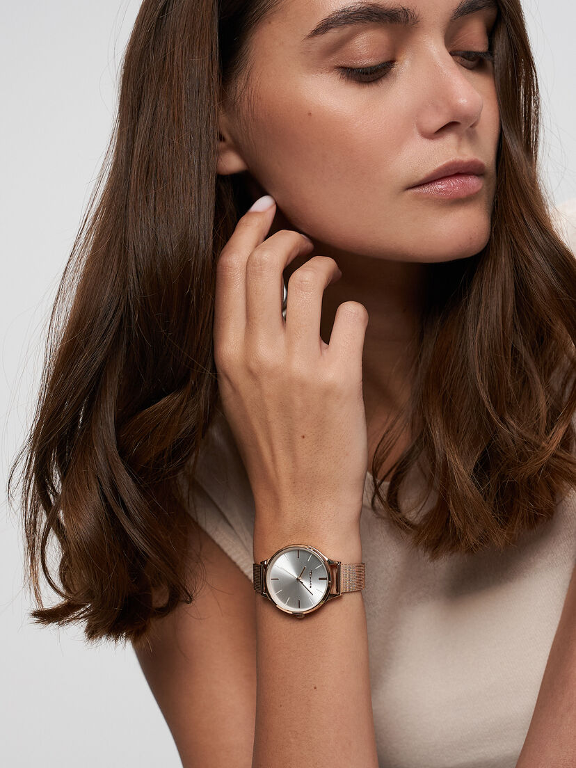 Horloge - rosegoud