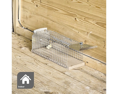 Rattenval draaddoos Windhager 26 x 9,5 x 9,2 cm levende val herbruikbaar