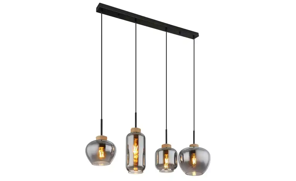 Pendelleuchte 4-flammig/Natur 96 cm 23 cm