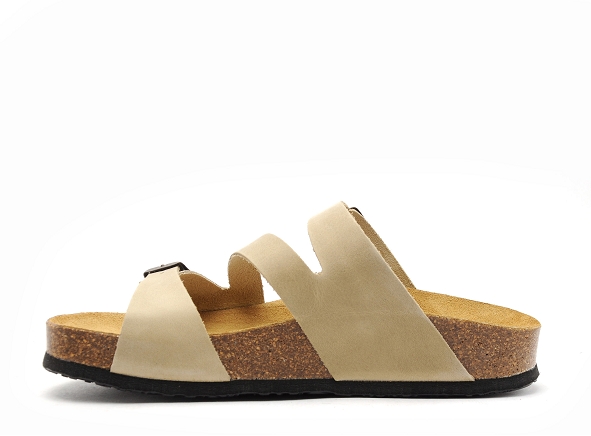 Plakton mules et sabots plats femme cp bolino 341210 beige