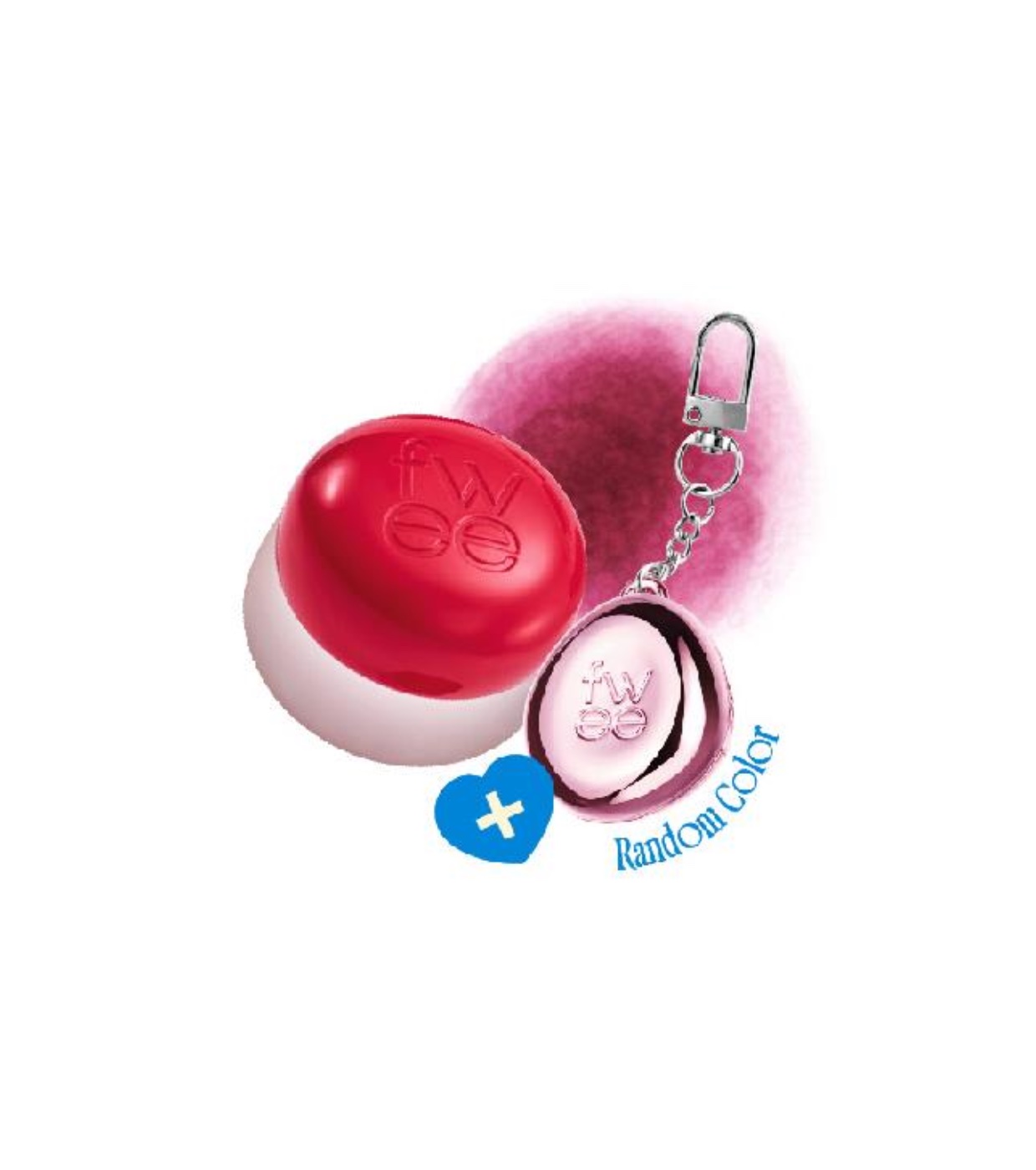 Fwee - *Keyring* - Bálsamo labial e para bochechas com cor e chaveiro Pudding Pot - RD05: Greedy