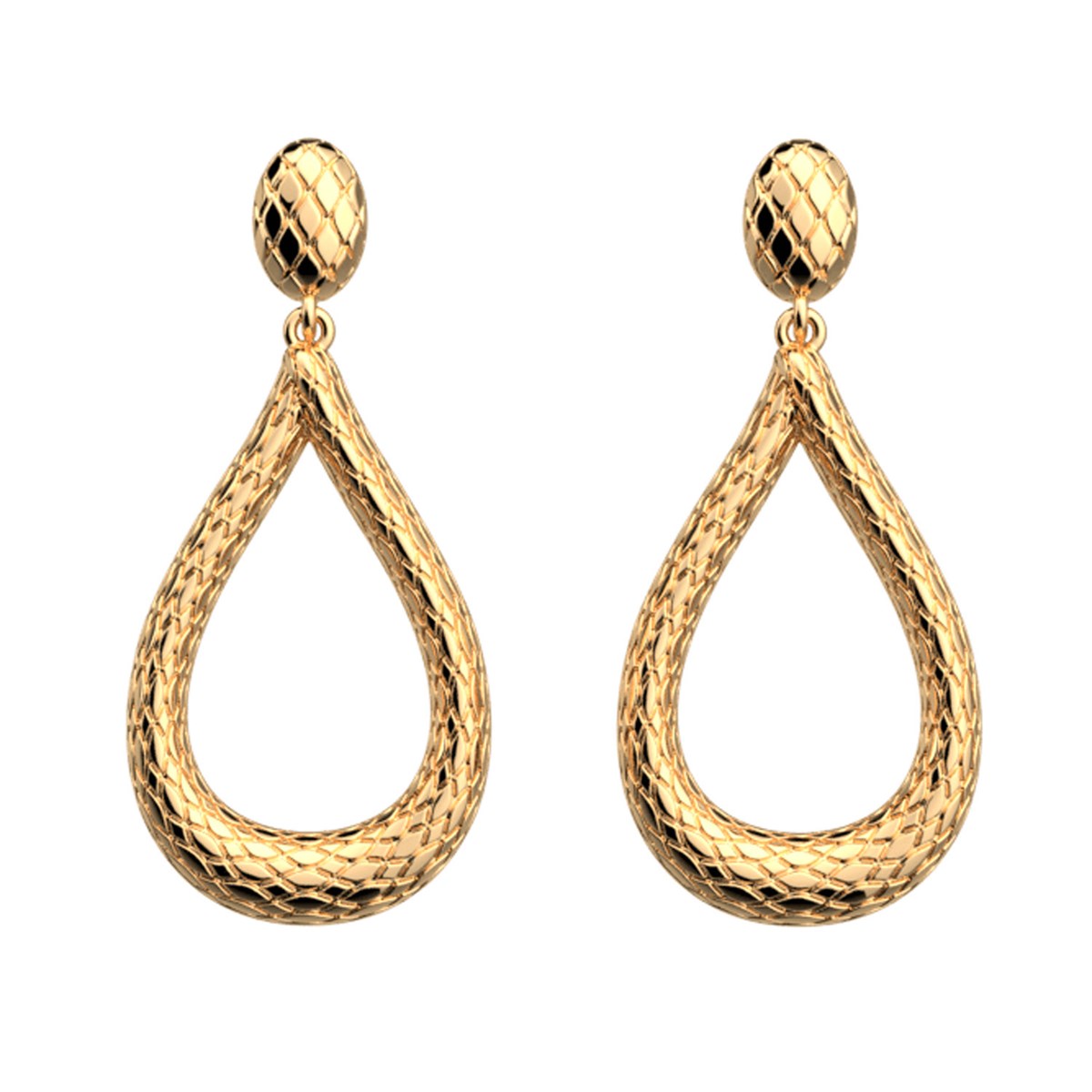 Boucles d'oreilles Les Georgettes dorées ReptileCollection Les Cadettes