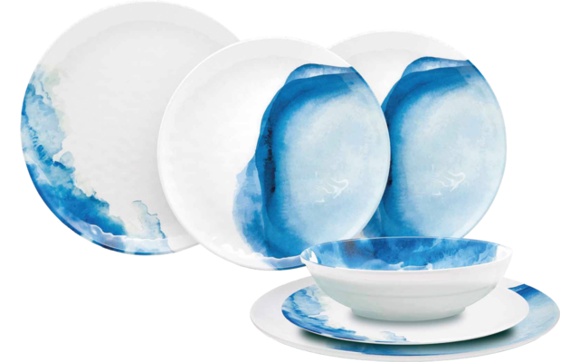 Flamefield Deep Sea Melamin Geschirr-Set 12-tlg.