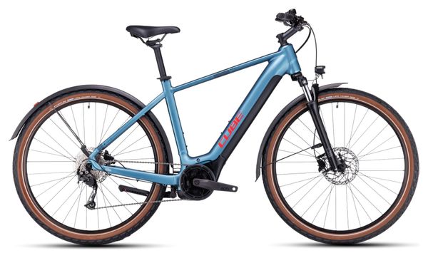 VTC Électrique Cube Nuride Hybrid Performance 500 Allroad Shimano Alivio 9V 500 Wh 29'' Bleu Metal