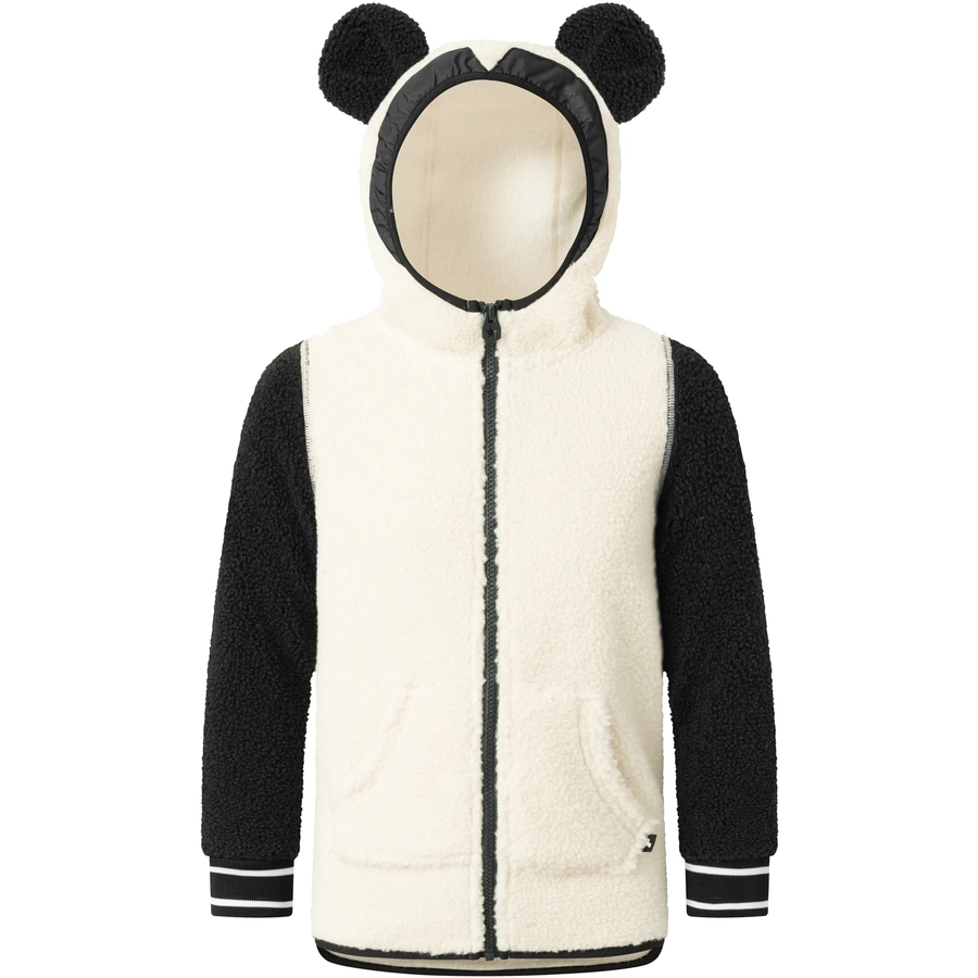WeeDo Fleecejacke PANDO Panda schwarz weiss