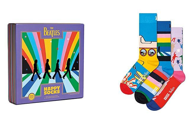 HAPPY SOCKS - CHAUSETTES DE LIFESTYLE BEATLES 3 PACK
