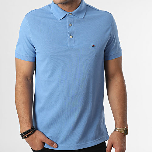 Polo Manches Courtes Slim 7771 Bleu Clair