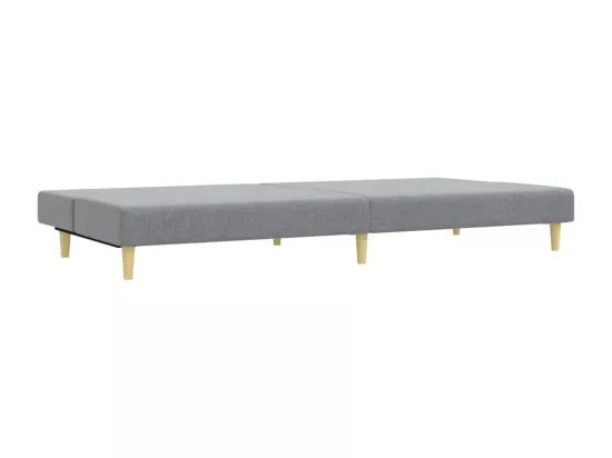 Ensemble de canapés 2 pièces gris clair tissu