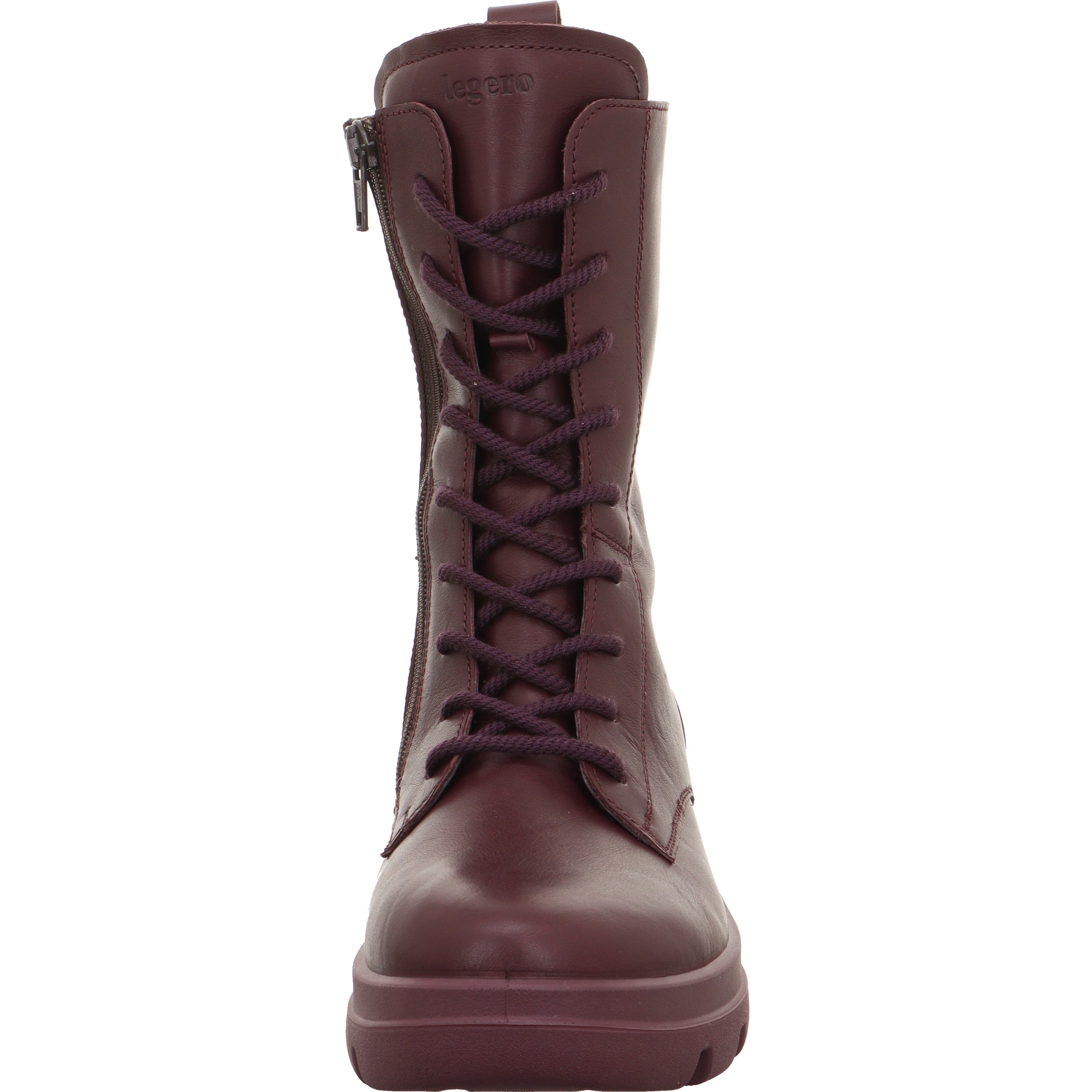 legero ANGELINA Damen  Schnürboots mit Reißverschluss - Farbe: Rubin - Größe: 4