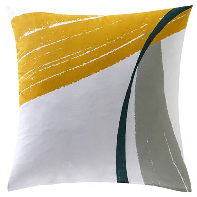 Linge de lit motif coups de pinceau - BECQUET CRÉATION