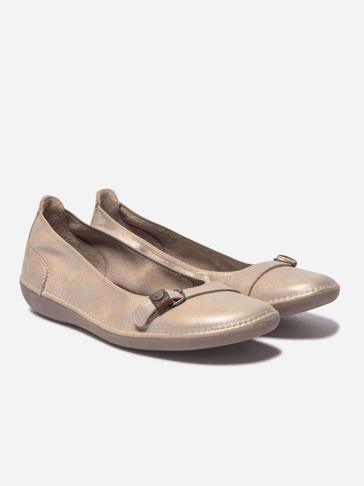 Ballerine Femme En Cuir Champagne