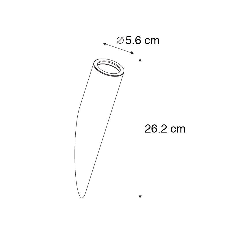 Moderne wandlamp zwart GU10 50mm - Slam