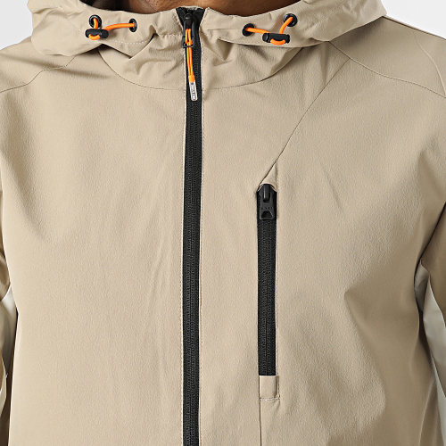 Veste Zippée Capuche Gilbert Hooded Beige Blanc