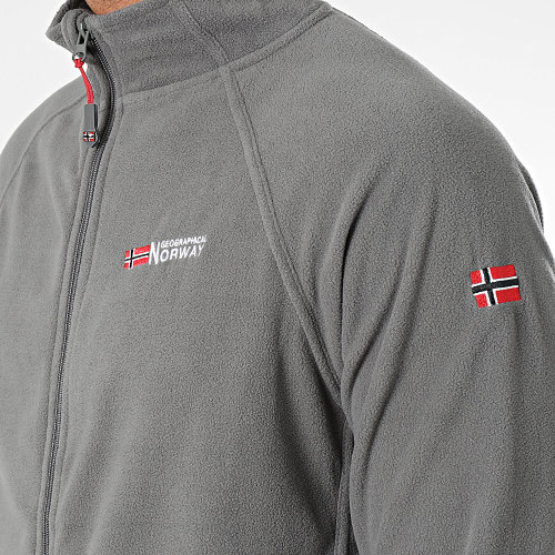 Sweat Zippé Polaire Gris