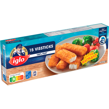 Iglo Vissticks 15 stuks 15 x 28 g