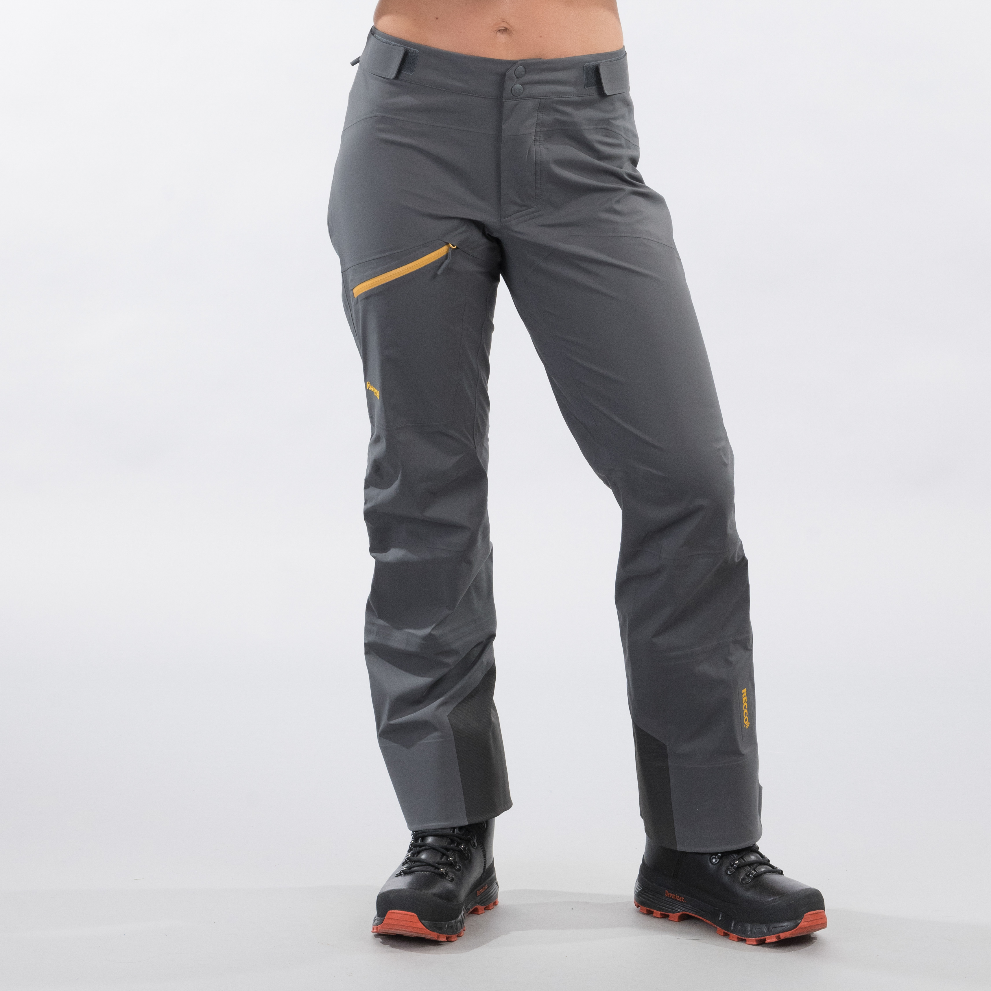 Cecilie 3L Pant Dame Solid Dark Grey/Light Golden Yellow