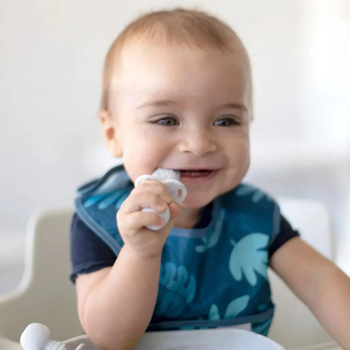 Bumkins Ensemble Ustensiles en Silicone Chewtensils - Marbre
