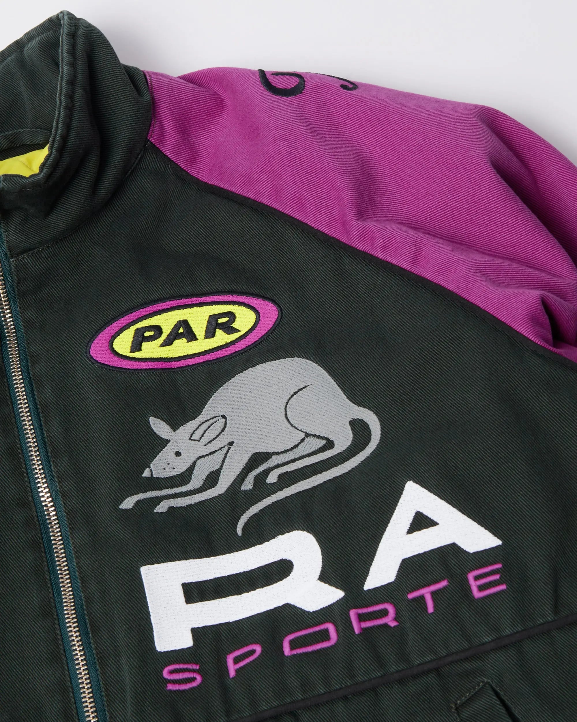 byParra Owl Meets Rat Racing Jacket (Purple Pink)