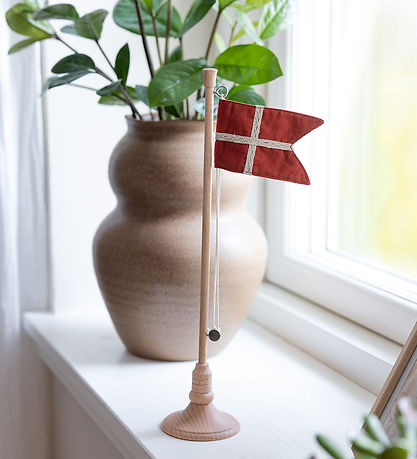 Sebra Bordflag - Tr? - 28 cm - Dannebrog