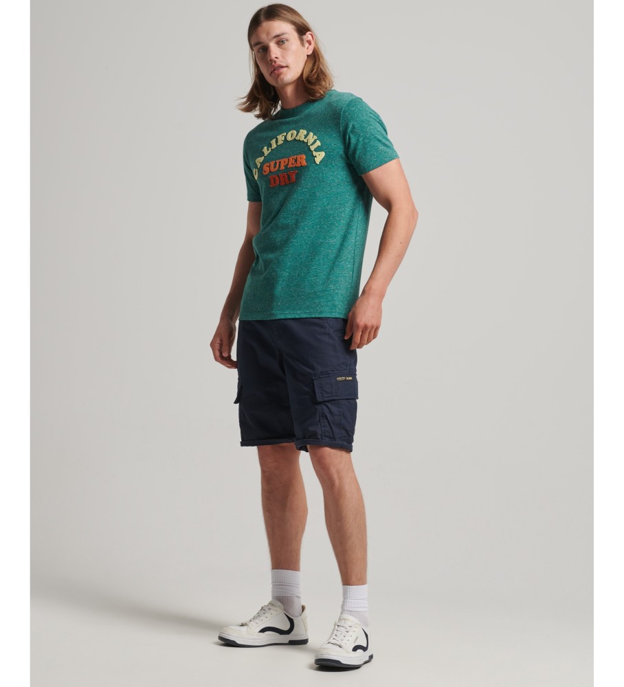 Camiseta Superdry Verde com Aplique 