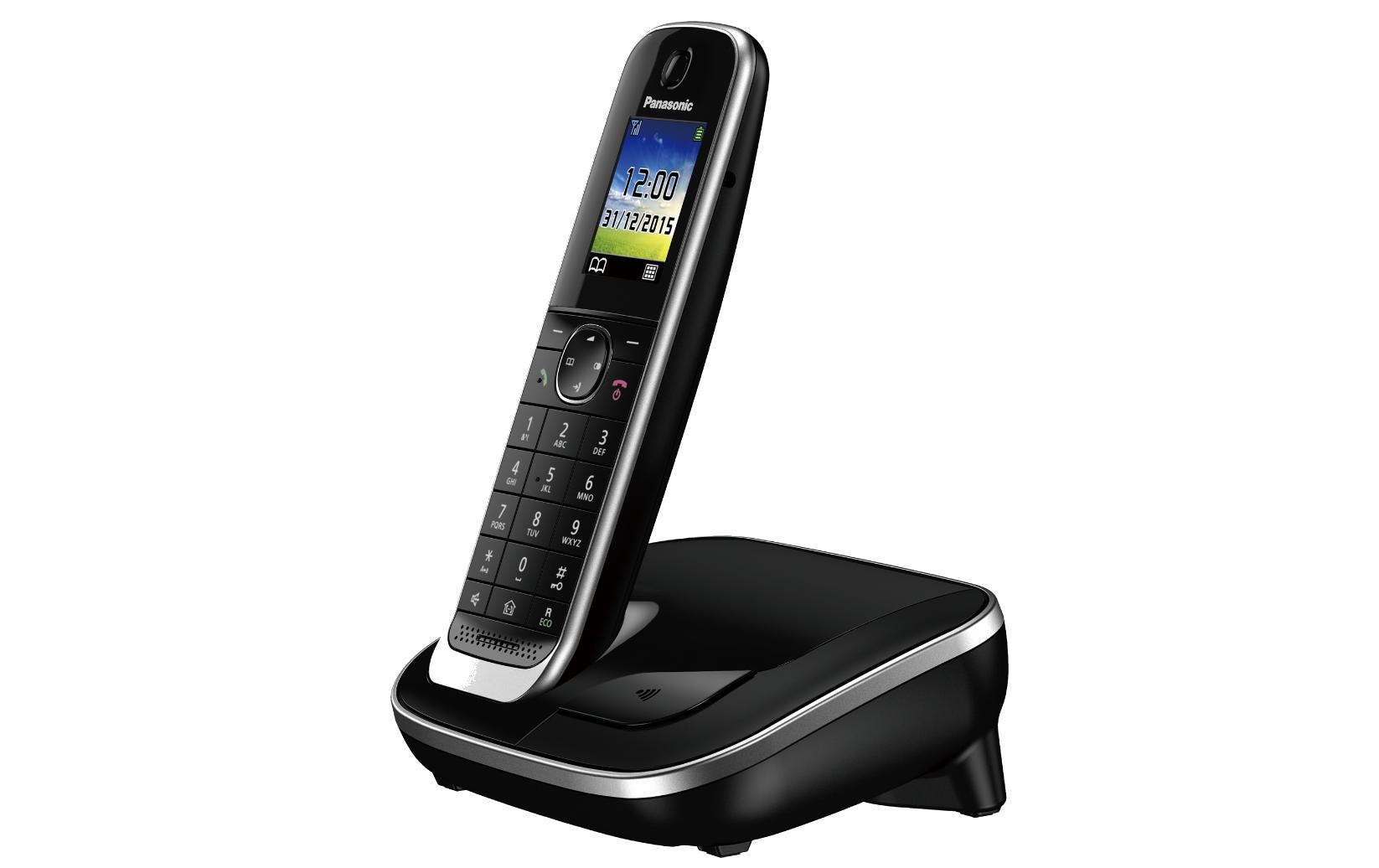 Schnurlostelefon KX-TGJ310SLB SchwarzElegantes und luxuriöses digitales Schnurlostelefon