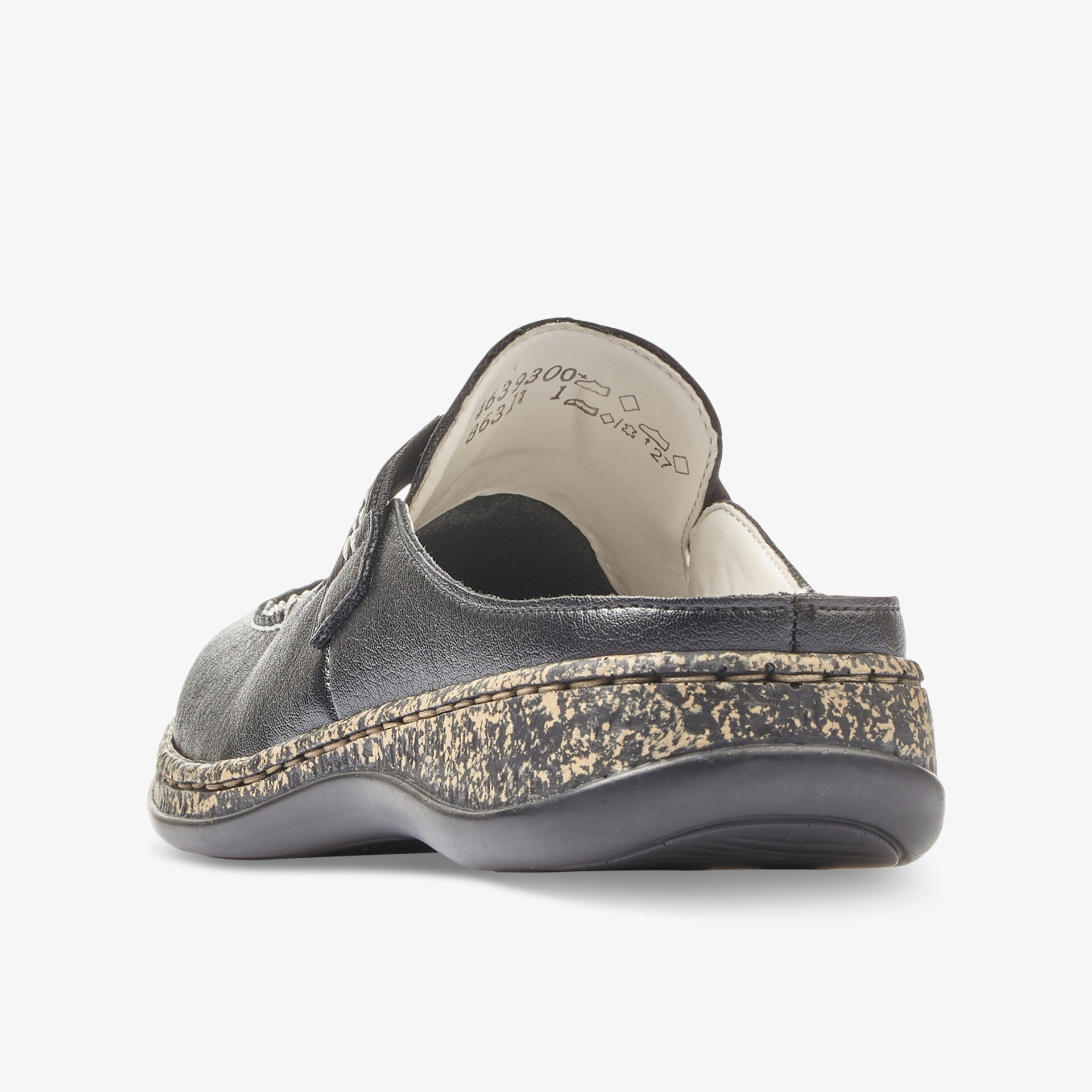 rieker Damen Clogs schwarz