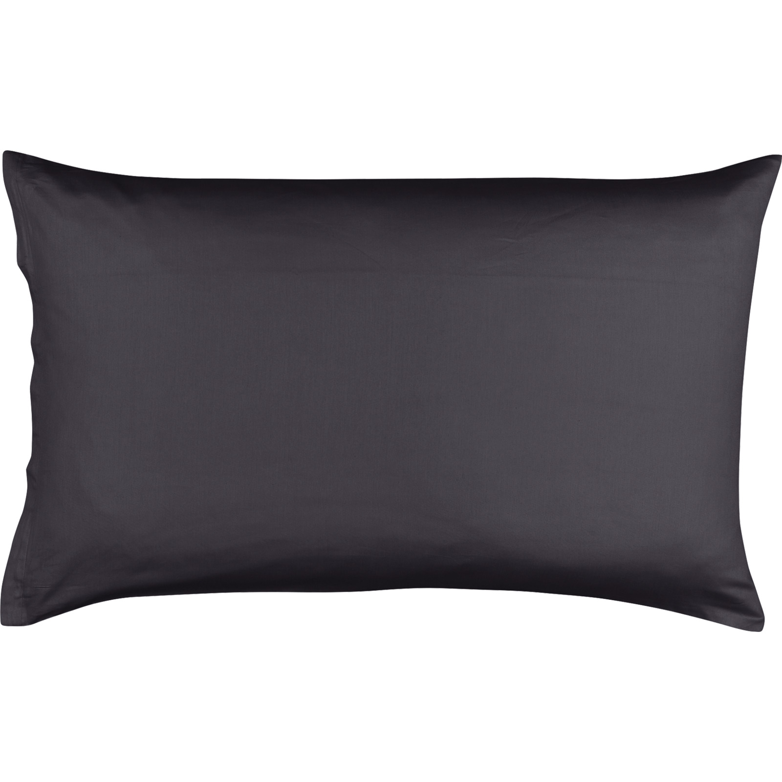Bettwäsche Satin unifarben 65x65 Kissenbezug, anthrazit