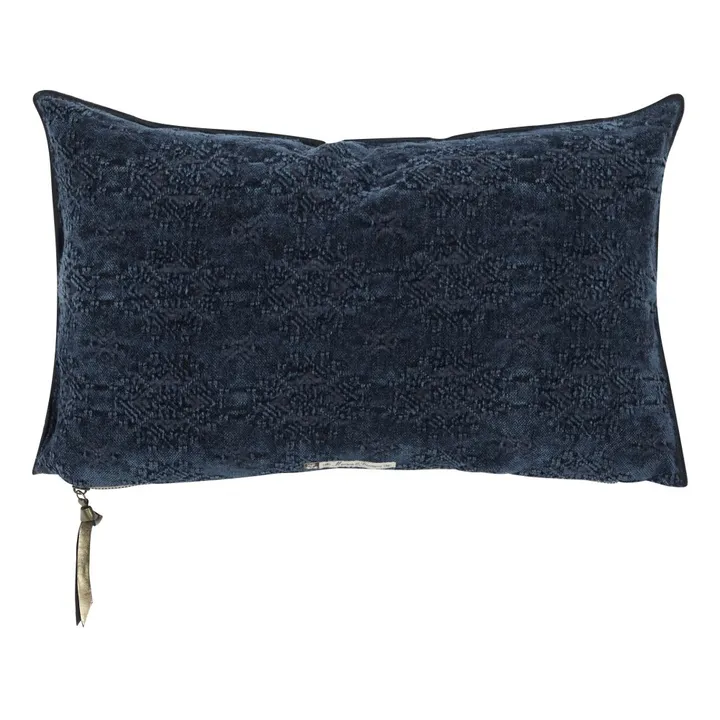 Maison de Vacances Coussin vice versa Jacquard Kilim | Bleu nuit