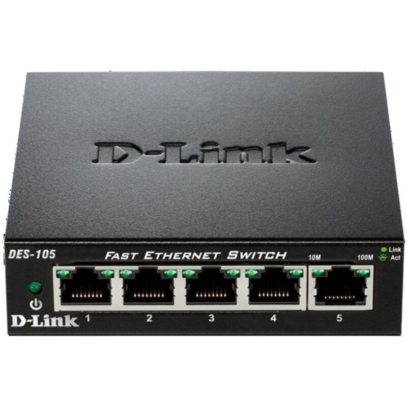 D-Link DES-105 Non-géré L2 Noir