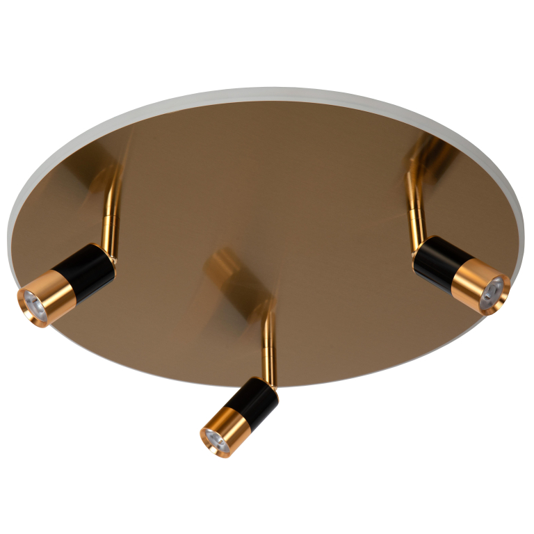 Lucide Jubel 3 plafondlamp LED Ø48 goud
