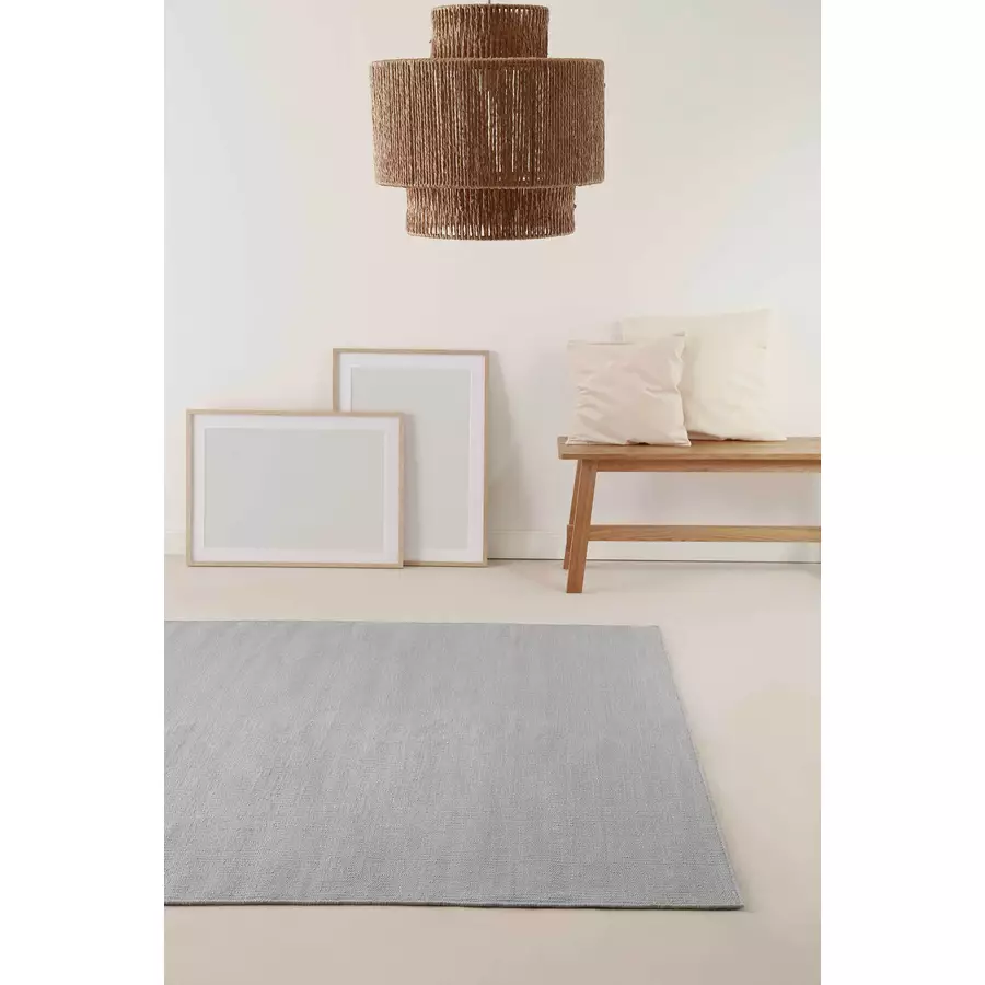 Green Looop Handweb-Teppich Nizza grau