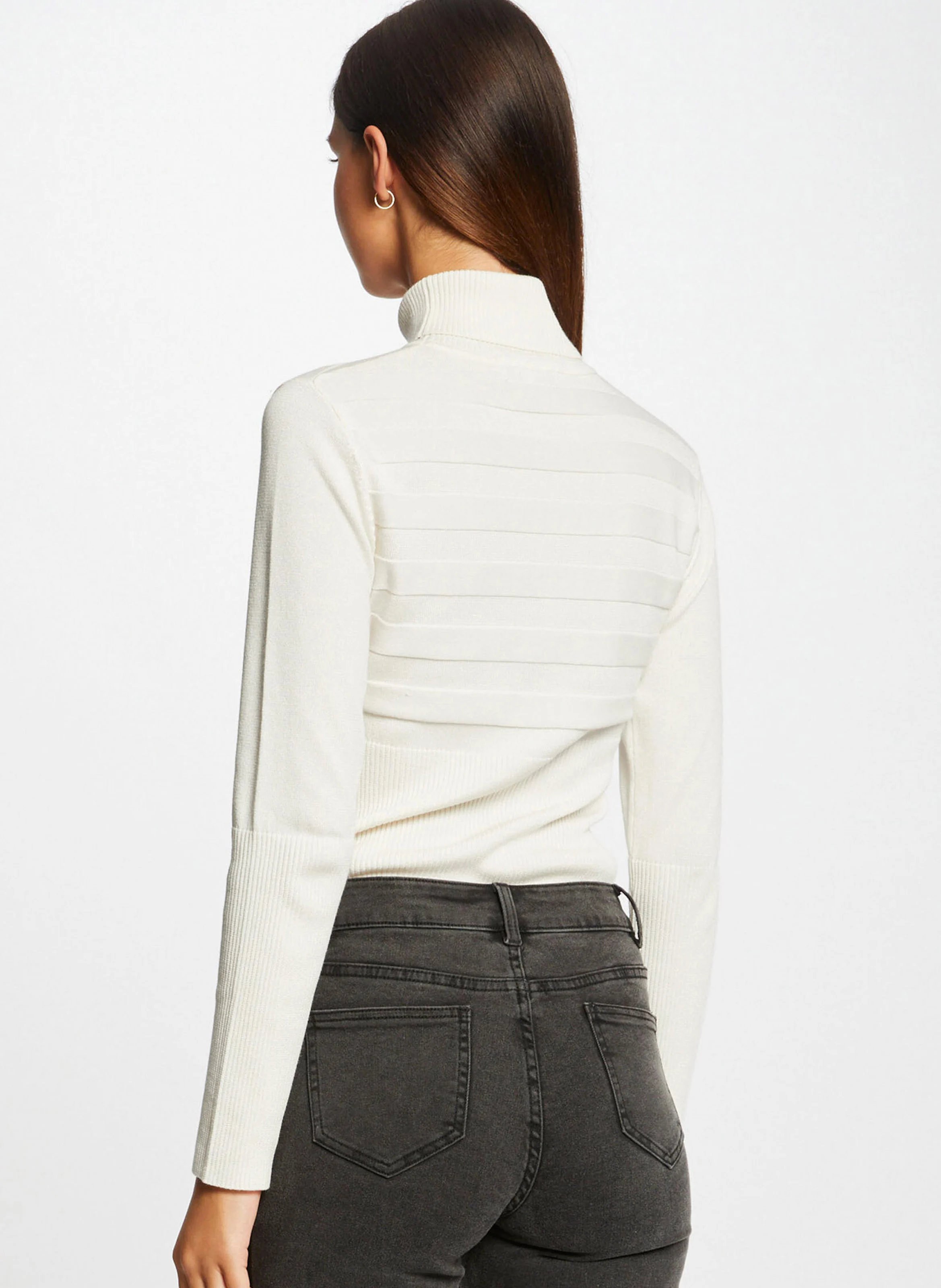 Pull col roulé | Beige