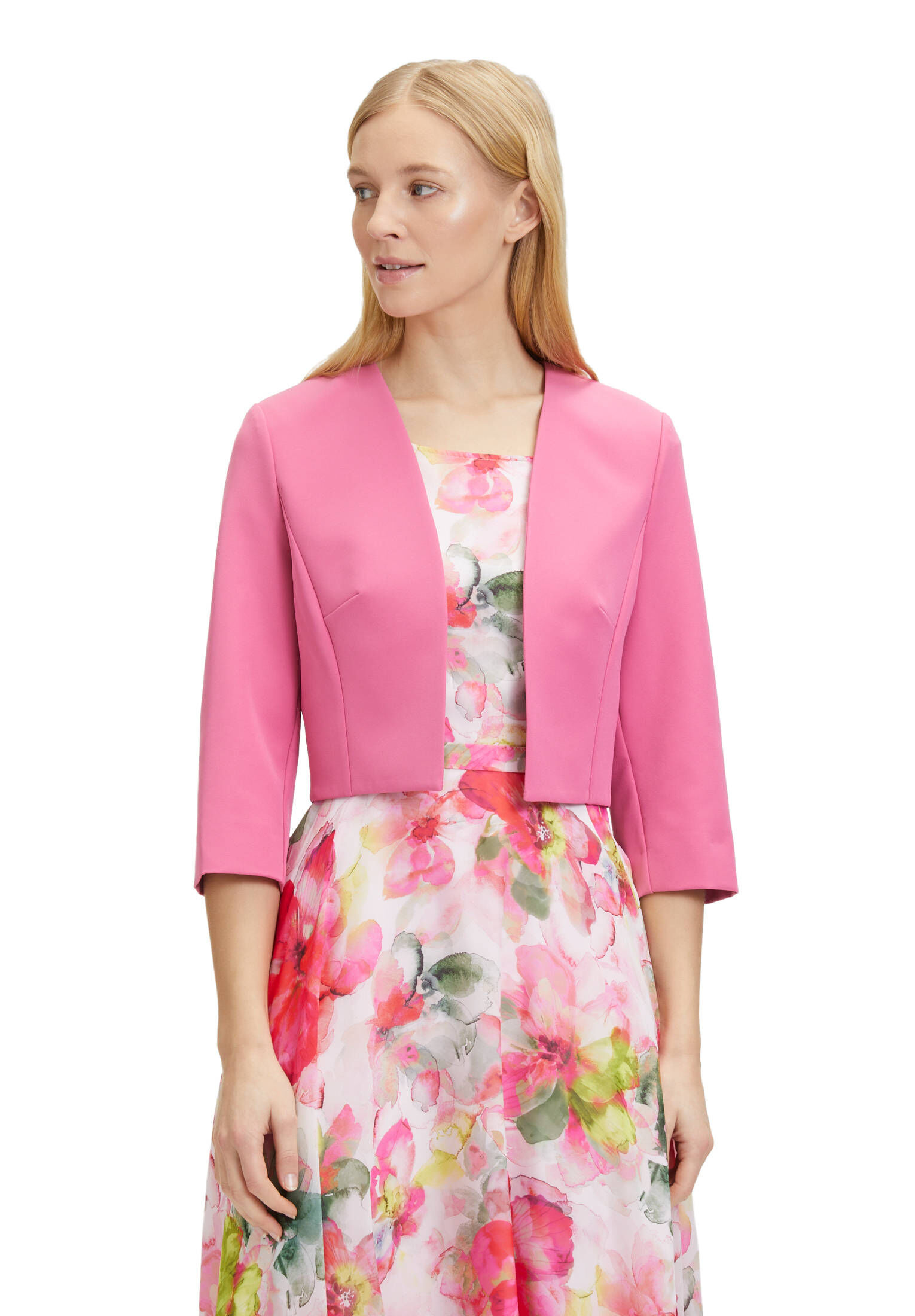 Vera Mont| Damen Bolero-Jacke mit Kellerfalten