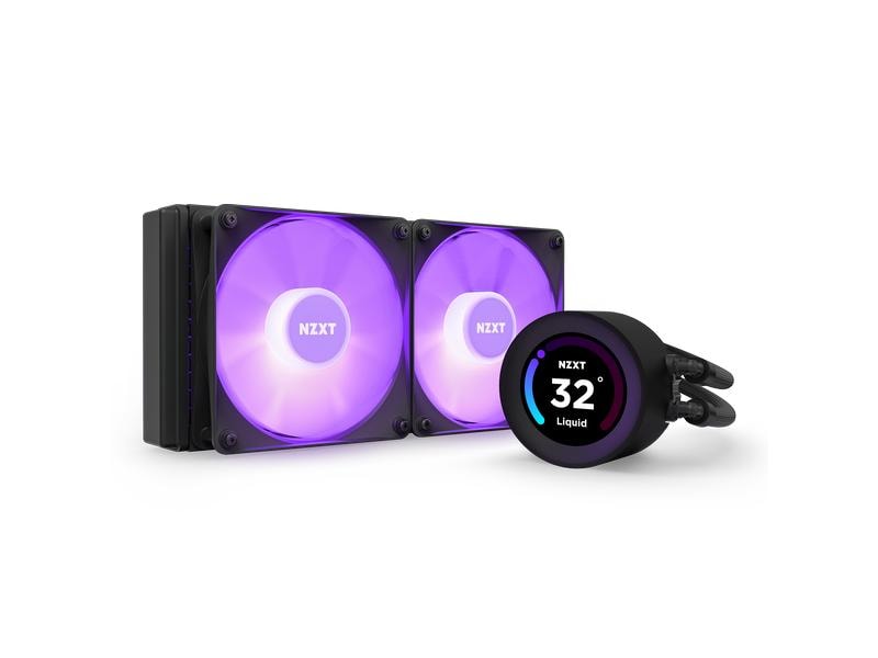 NZXT Wasserkühlung Kraken Elite RGB 240 Schwarz Wasserkühler für Intel und AMD Prozessorsockel mit LCD-Display und leuchtenden, leisen RGB-Lüftern