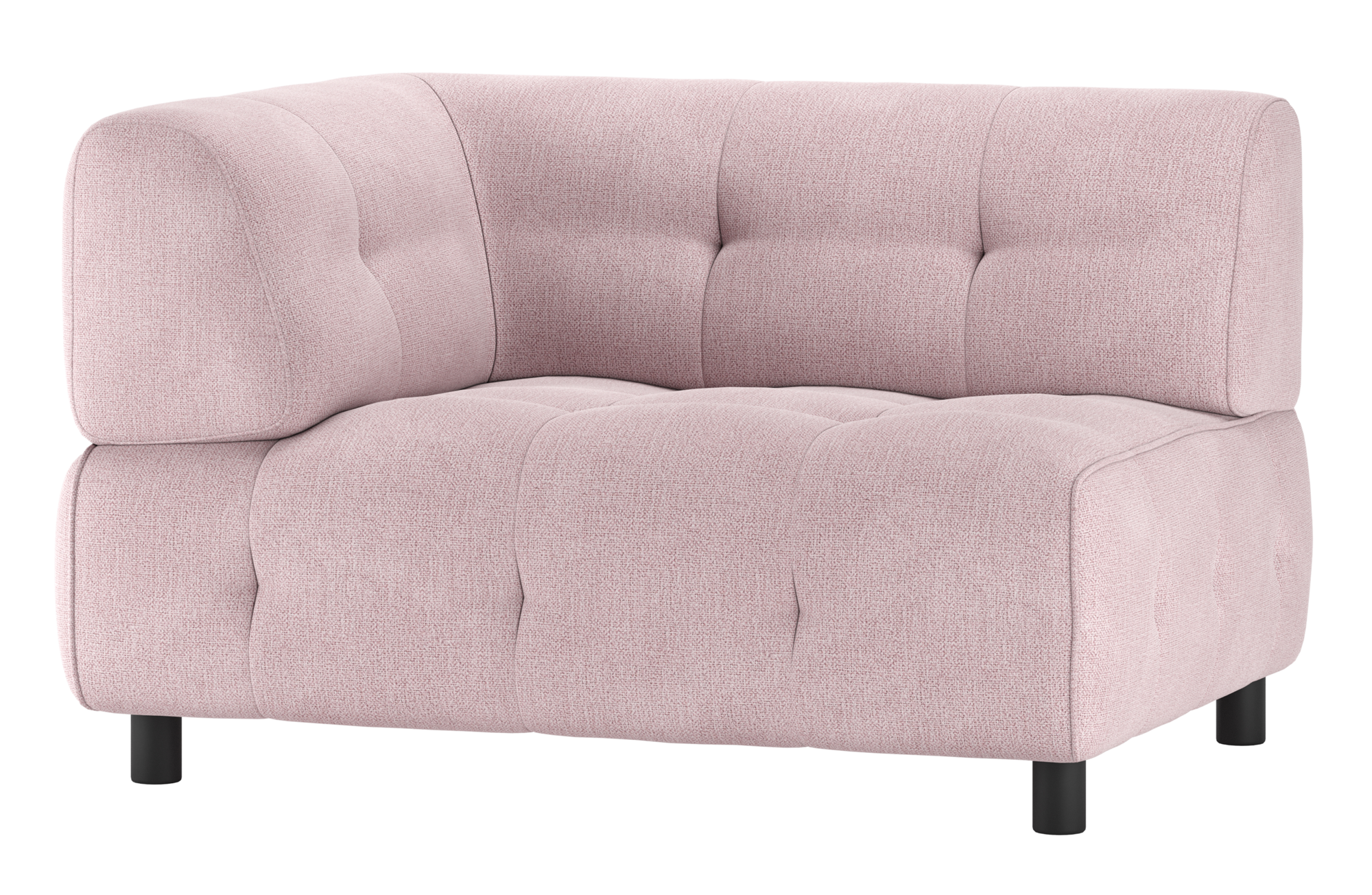 1,5-zits Louis platweef met arm links Louis 1,5-zits met arm links Platweef - Mauve
