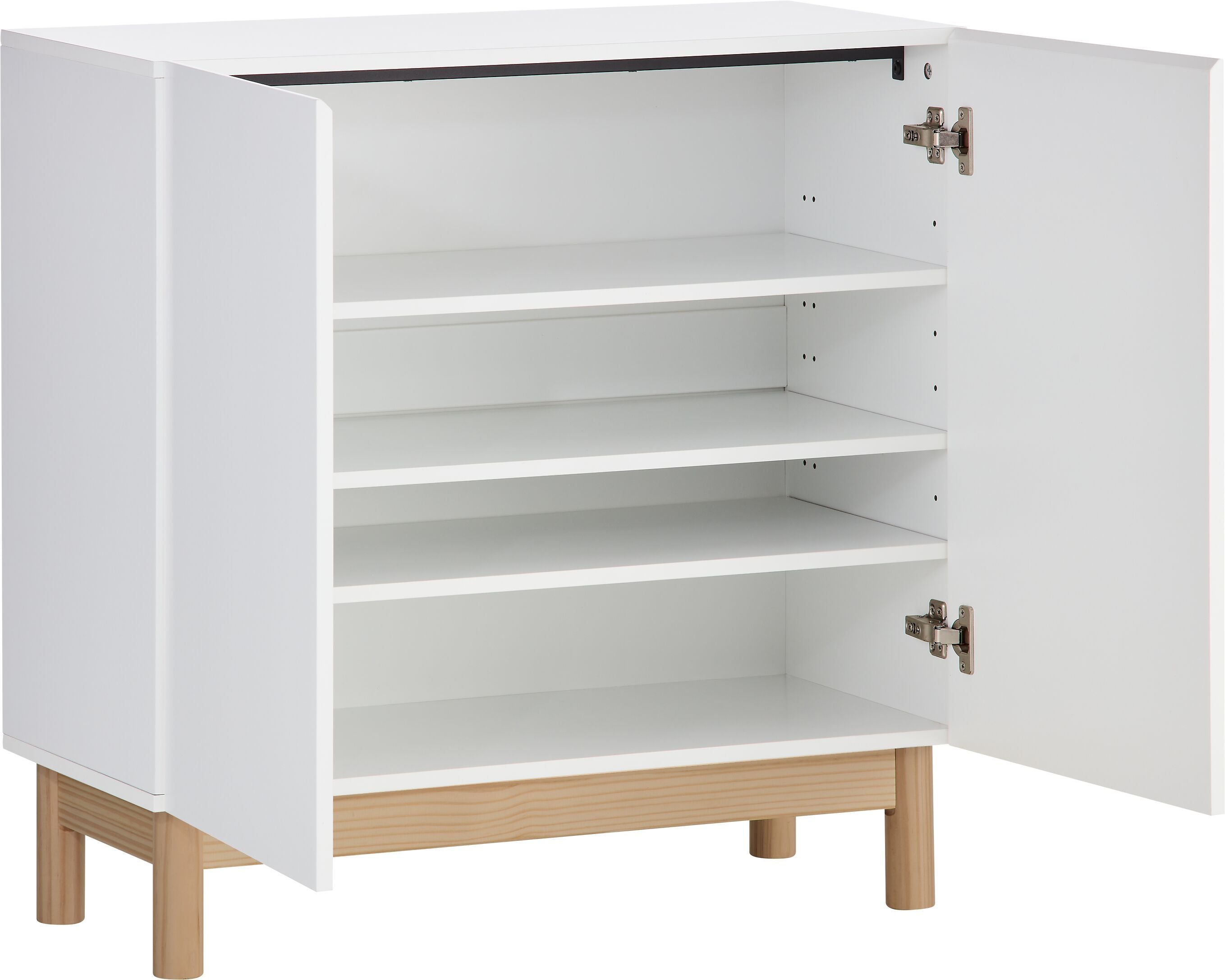 MARLIN Schuhschrank - Weiss / B: 80.0 cm x T: 36.8 cm x H: 80.0 cm