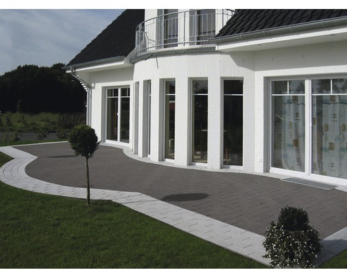 FLAIRSTONE straatsteen, rechthoekig, New York, basalt met mica, 40 x 20 x 8 cm