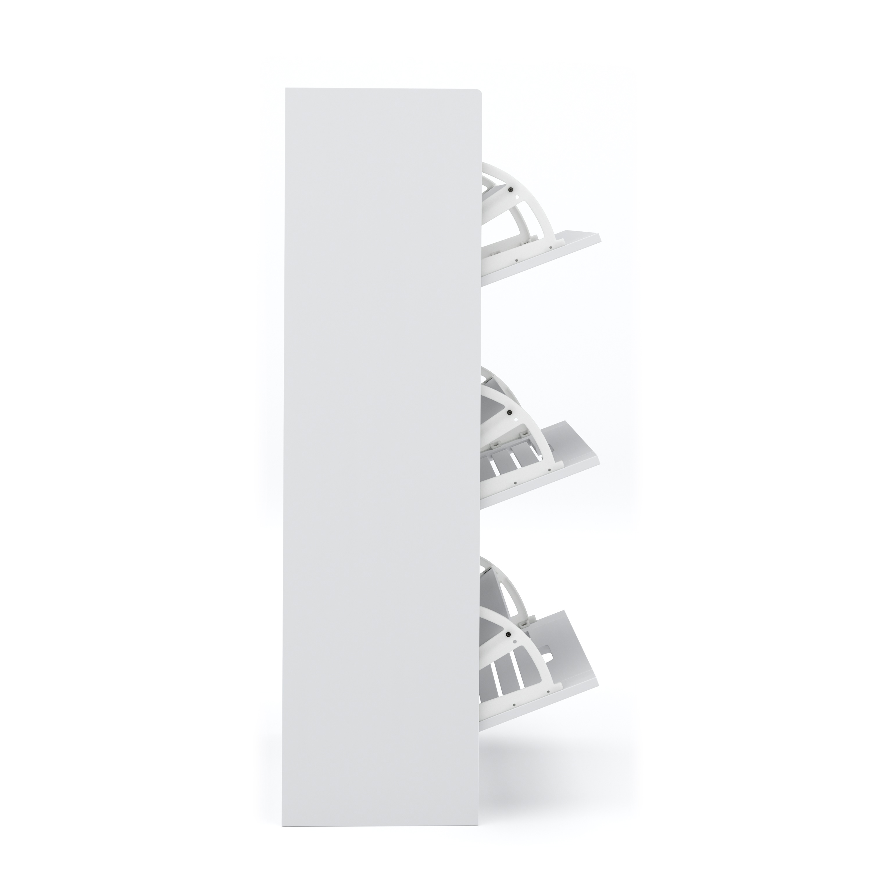 Schuhschrank KAMALIA 55 x 30 x 112 cm weiss