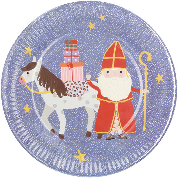 Sint & Piet wegwerpbordjes 6 stuks