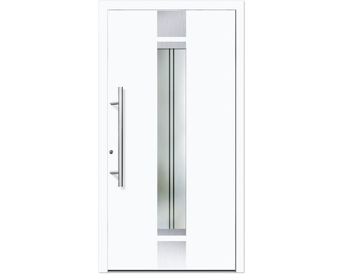 Voordeur aluminium/PVC Smart A400 2.0 RC2 wit 1000 x 2100 links incl. montageset, kruk, profielcilinder incl. 3 sleutels