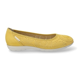 elsie perf  NUBUCK bucksoft 6947 ochre  YELLOW